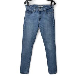 Levi's 711 SKINNY WOMEN'S Classic Washed Blue Jeans Denim Pants size 30